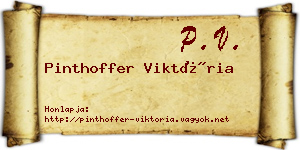 Pinthoffer Viktória névjegykártya